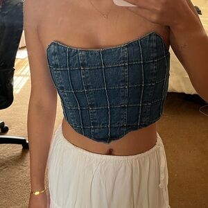 Princess Polly Denim Corset Top
